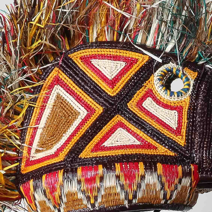 Amber Hummingbird - Emberá Woven Mask detail