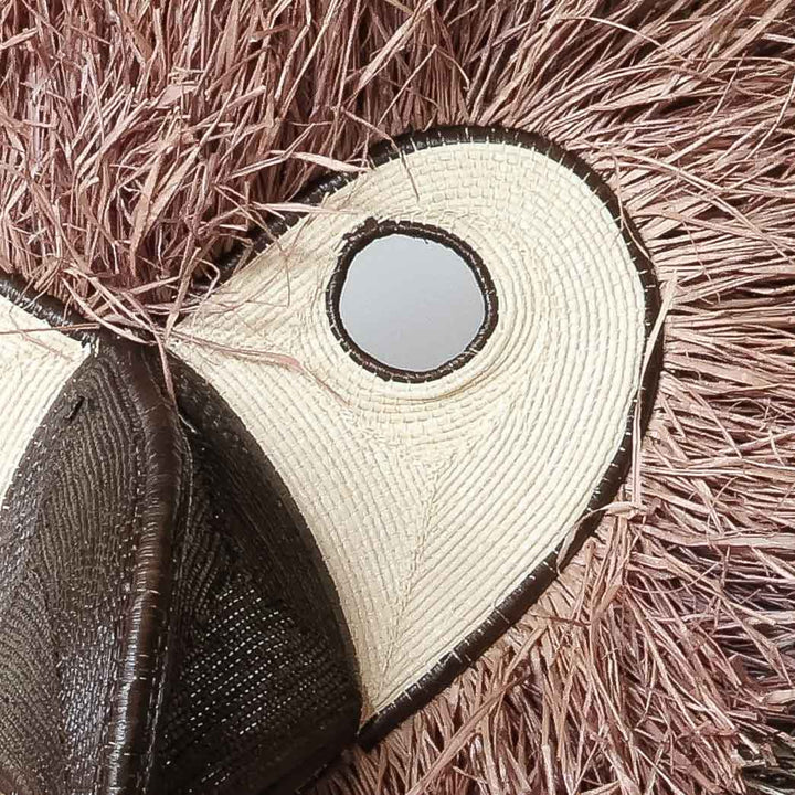 Rose Harpy Eagle - Emberá Woven Mask detail