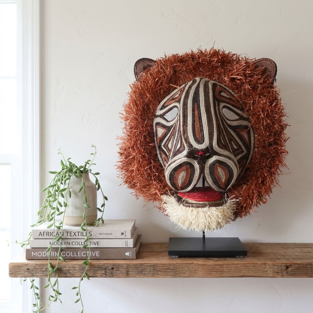 Copper Lion - Emberá Woven Mask