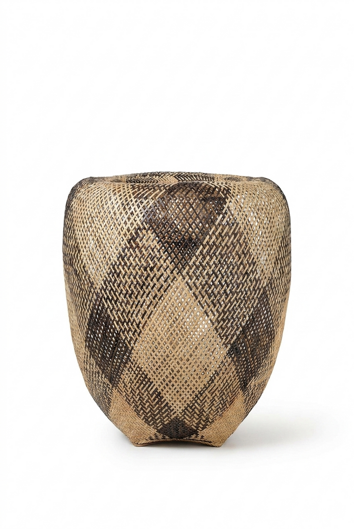 Plaited Vessel II — Shadow Lattice | Wounaan, Colombia