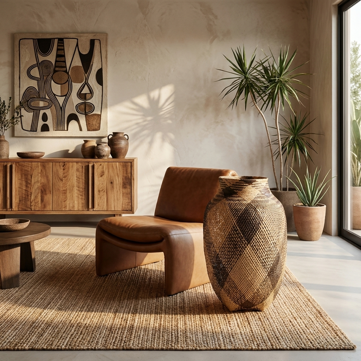 Plaited Vessel II — Shadow Lattice | Wounaan, Colombia