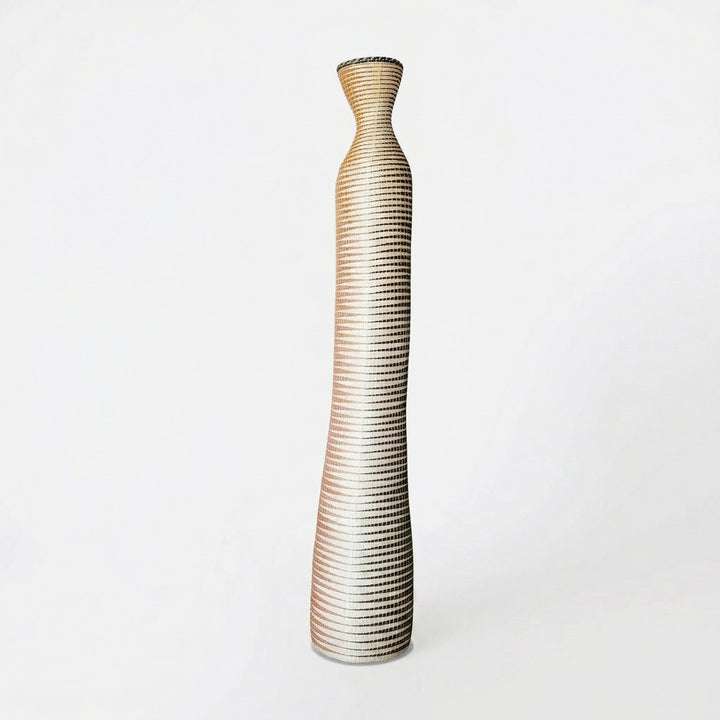 Terra Wave Column - Rwandan Handwoven Tall Decorative Basket