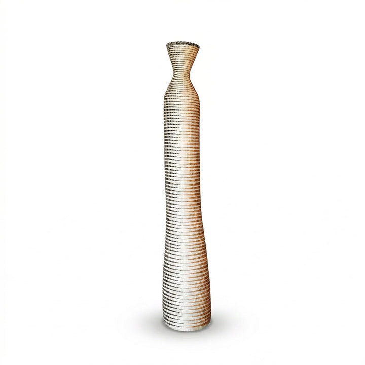 Terra Wave Column - Rwandan Handwoven Tall Decorative Basket