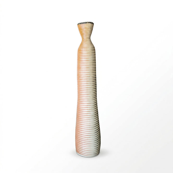 Golden Meridian Tower - Tall Decorative Rwandan Woven Basket