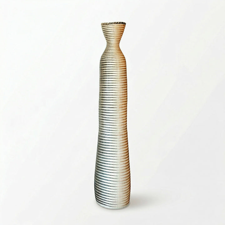 Golden Meridian Tower - Tall Decorative Rwandan Woven Basket