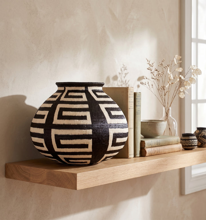 Pracdei's Modern Black & White - Panama Wounaan Basket