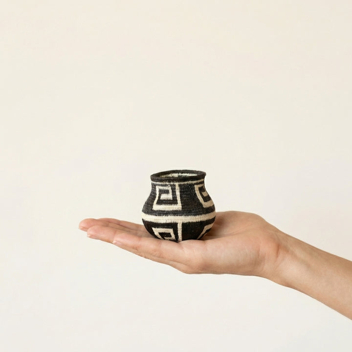 Glyph Cross - Handwoven Basket Decor from Panama