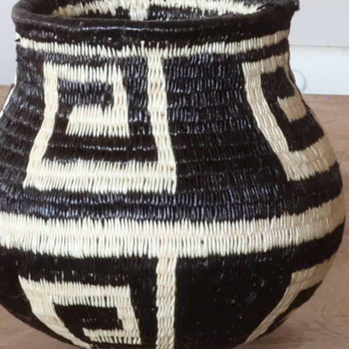 Glyph Cross - Handwoven Basket Decor from Panama