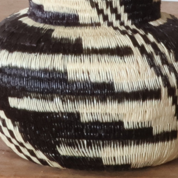 Wounaan Graphic Vessel - Handmade Woven Basket
