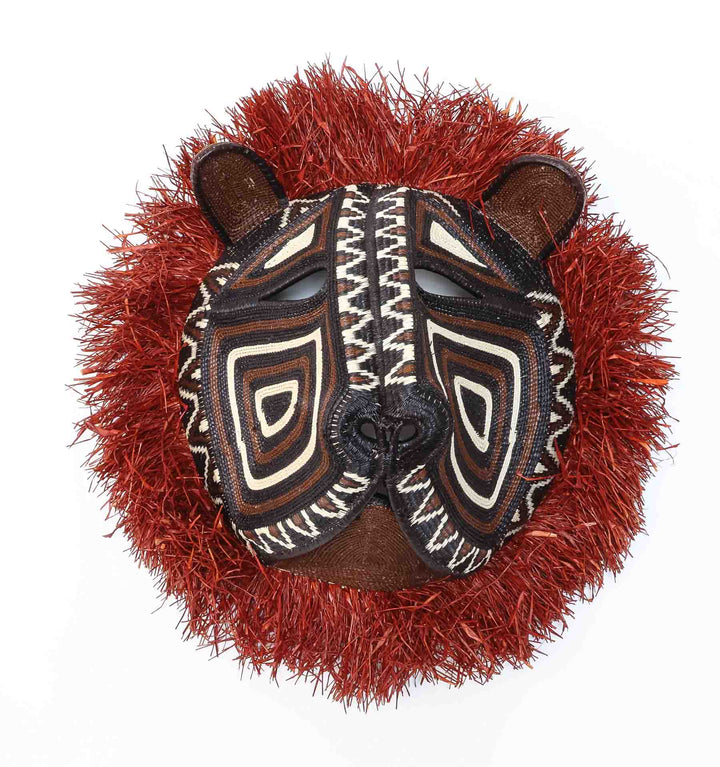 Red Mane Cat Mask - Handwoven Emberá Art