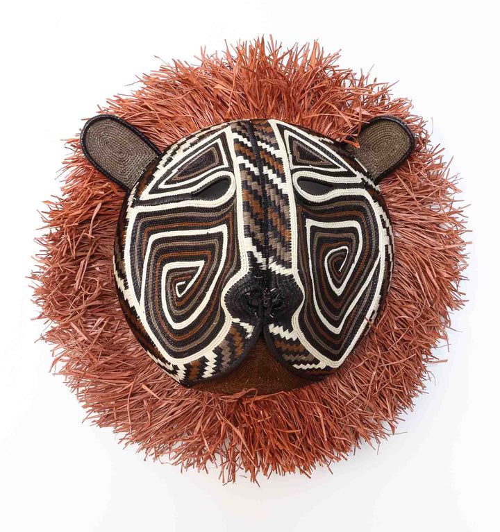Rose Mane Cat Mask - Handwoven Emberá Art