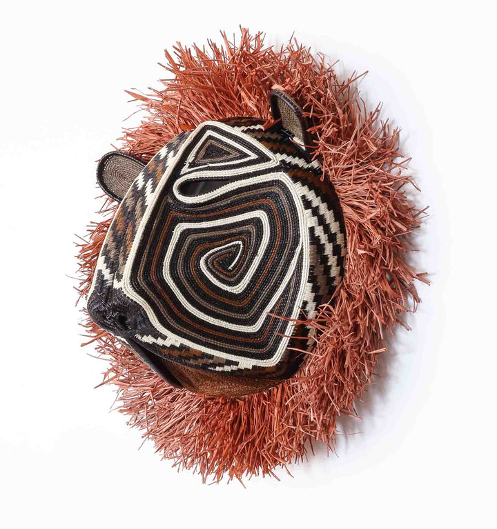 Rose Mane Cat Mask - Handwoven Emberá Art