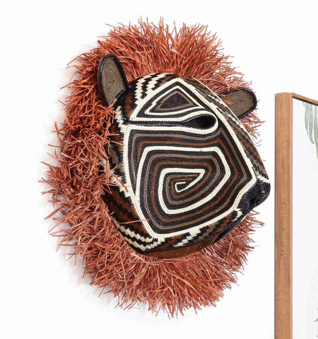 Rose Mane Cat Mask - Handwoven Emberá Art