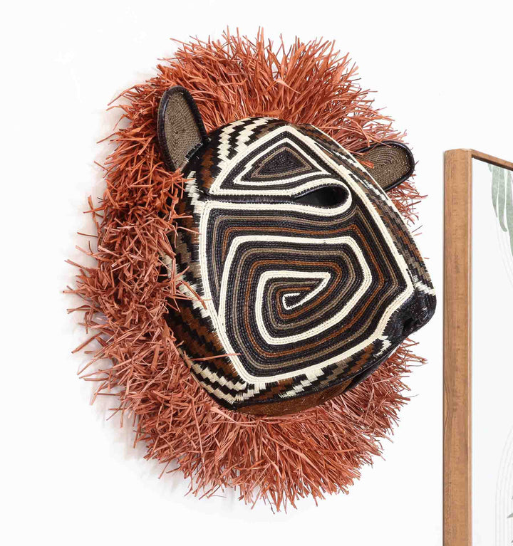 Rose Mane Cat Mask - Handwoven Emberá Art