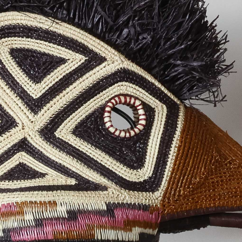 Black Triangle Hummingbird Mask - Handmade Ceremonial Art