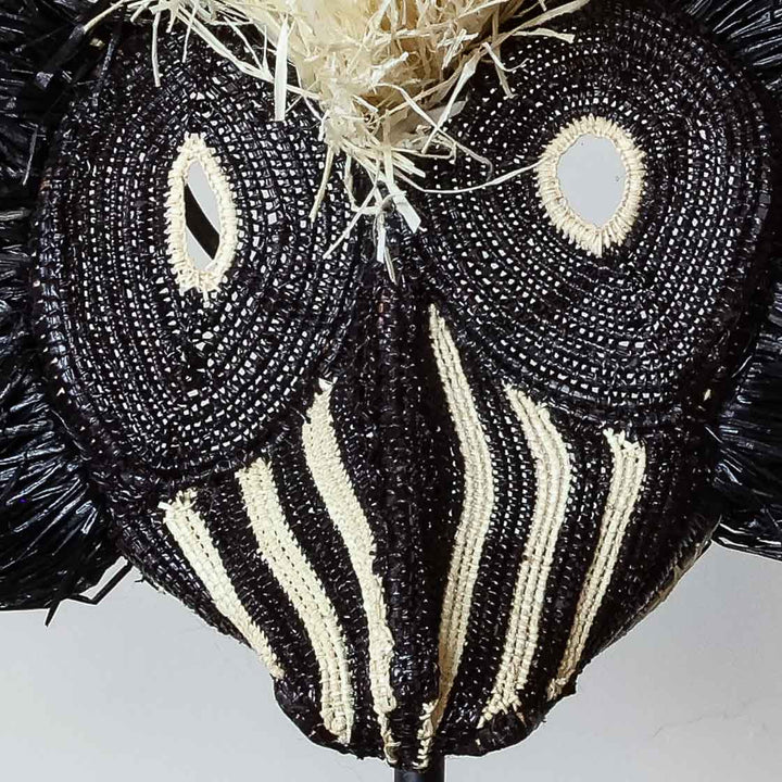 Detail of the striped weave on an Emberá cat mask