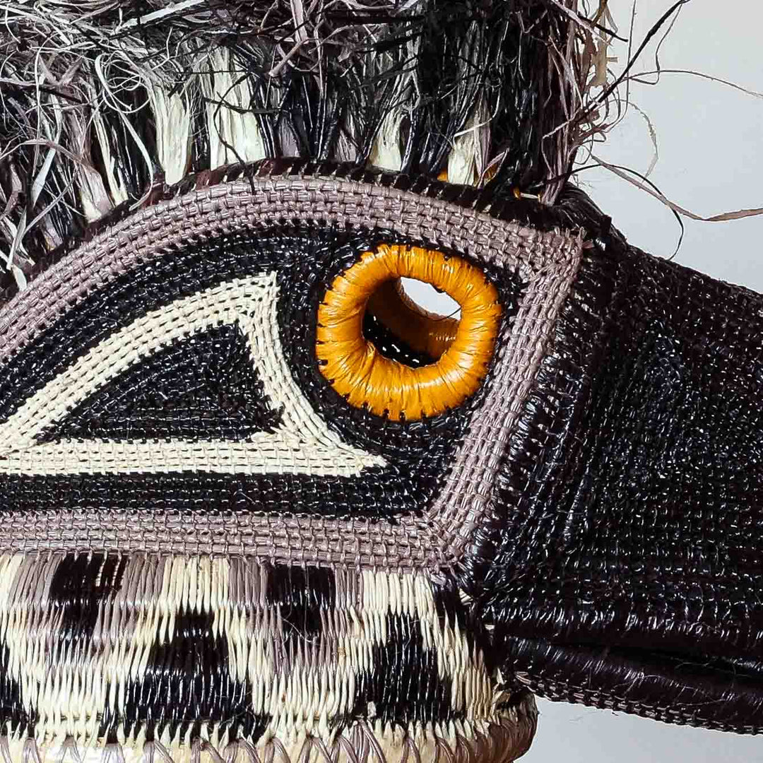 Eagle Spirit Mask - Handwoven Emberá Wall Art