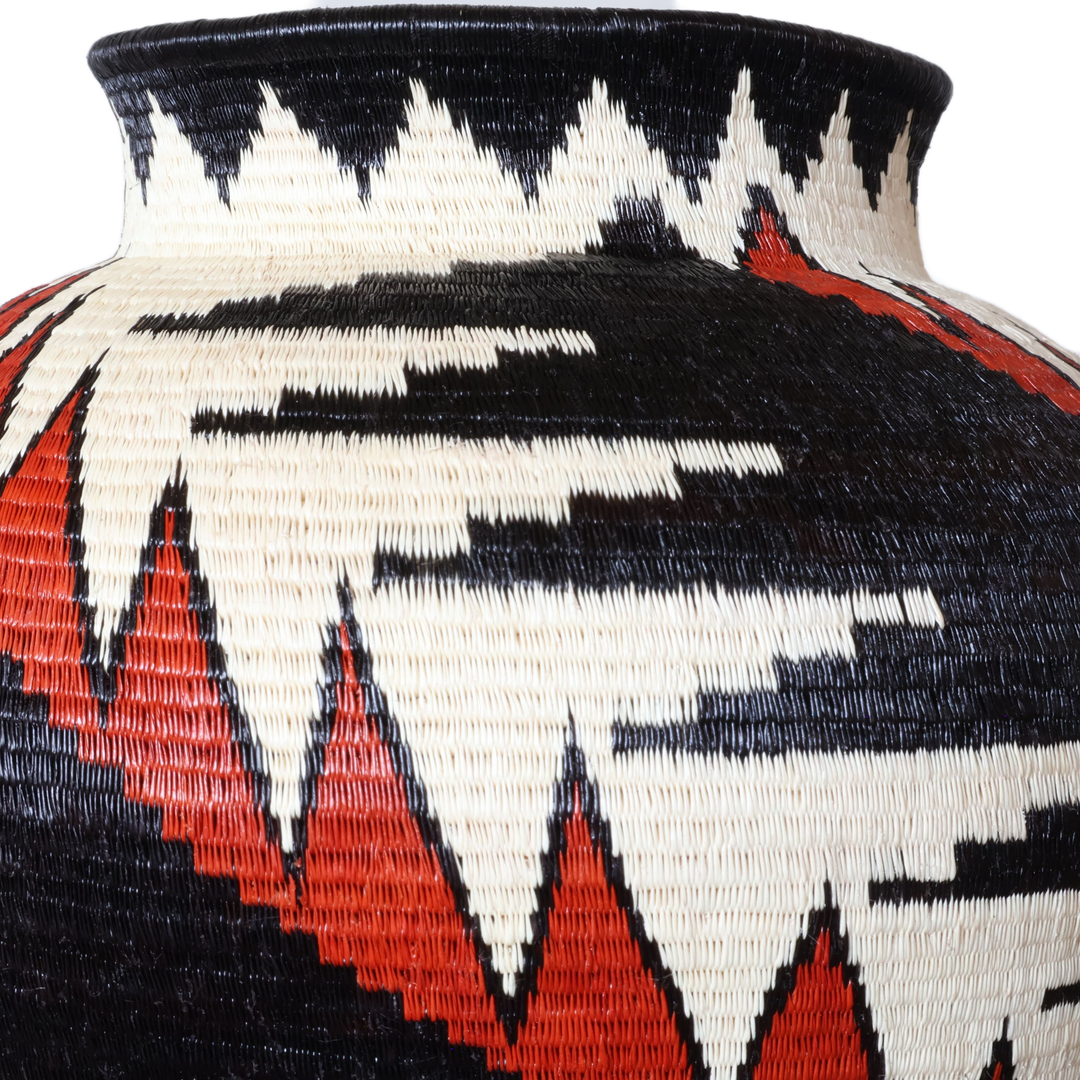 Detail of feather stitching