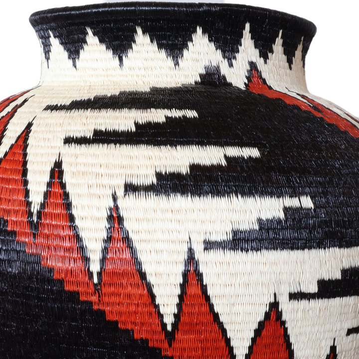 Detail of feather stitching