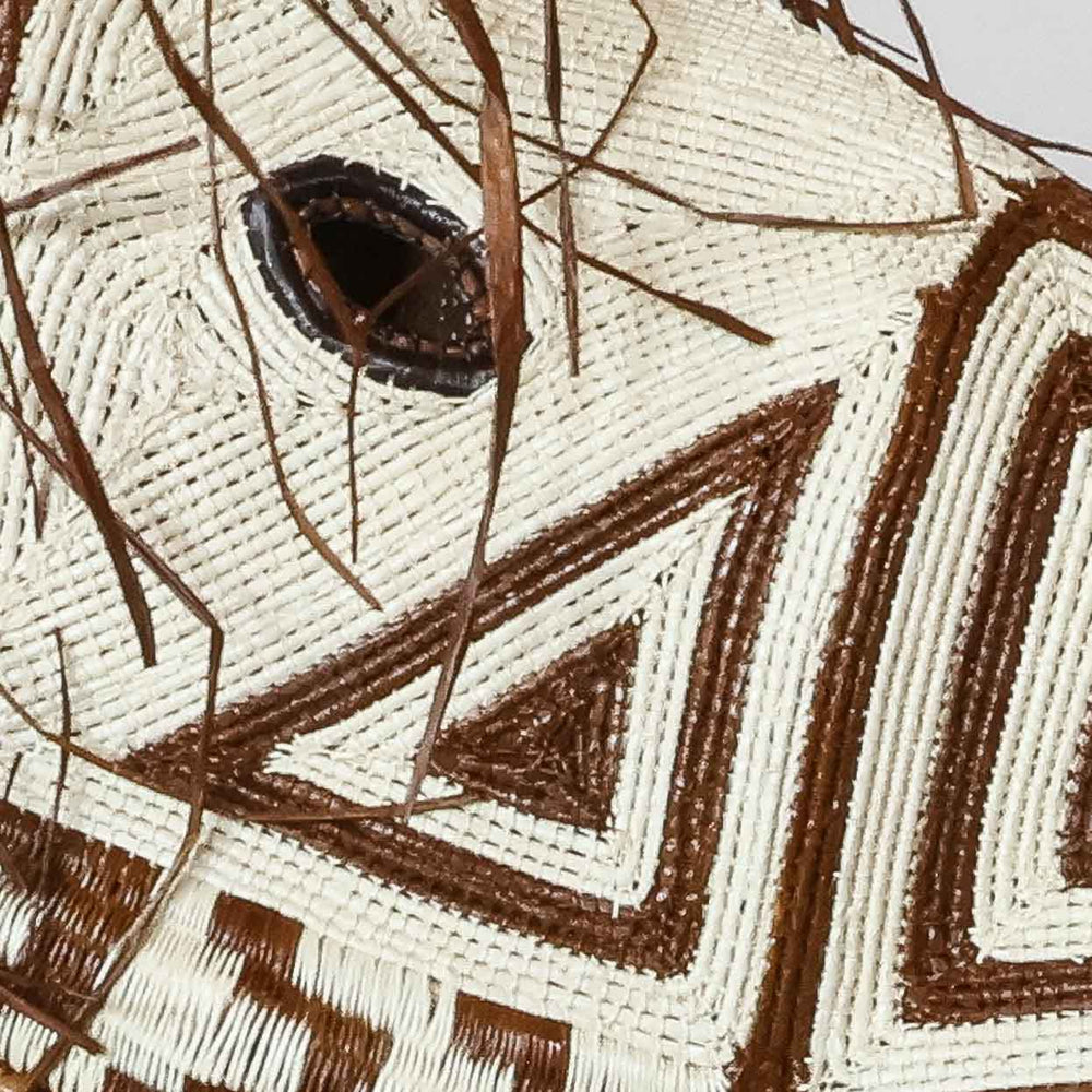 Detail of triangle pattern weave on Emberá horse mask