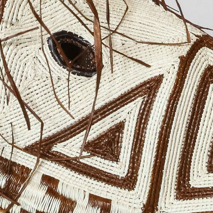 Detail of triangle pattern weave on Emberá horse mask