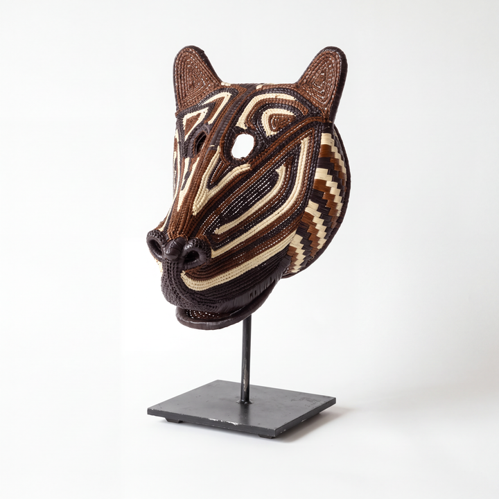 Cocoa Tiger - Emberá Woven Figure