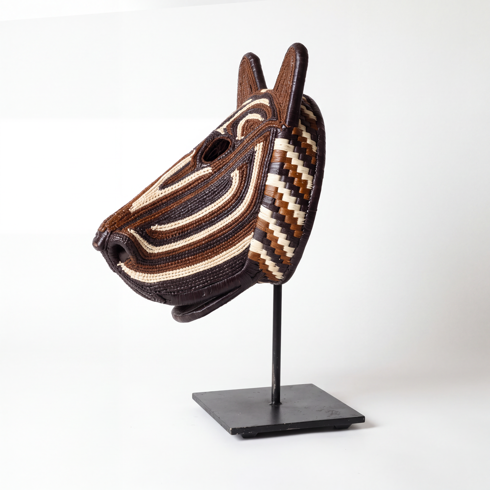 Cocoa Tiger - Emberá Woven Figure