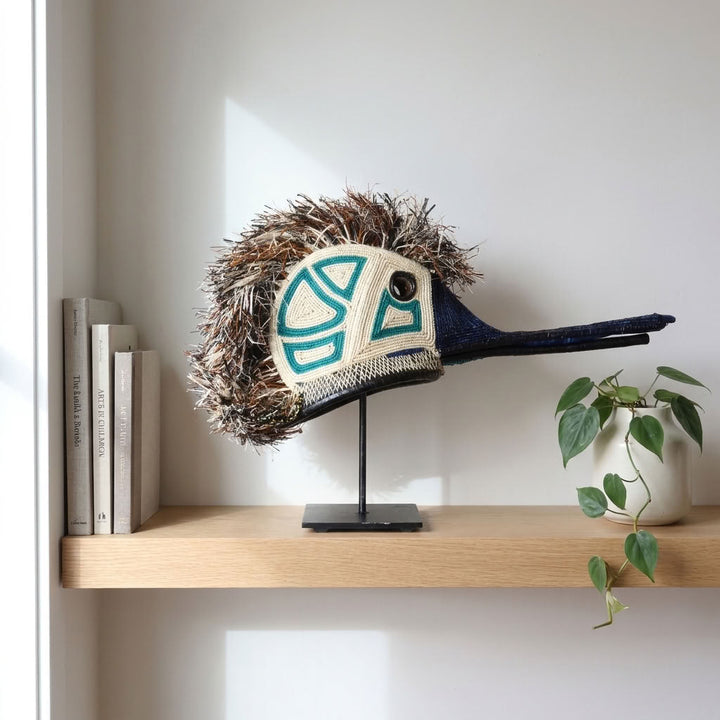 Indigo Hummingbird - Emberá Woven Mask