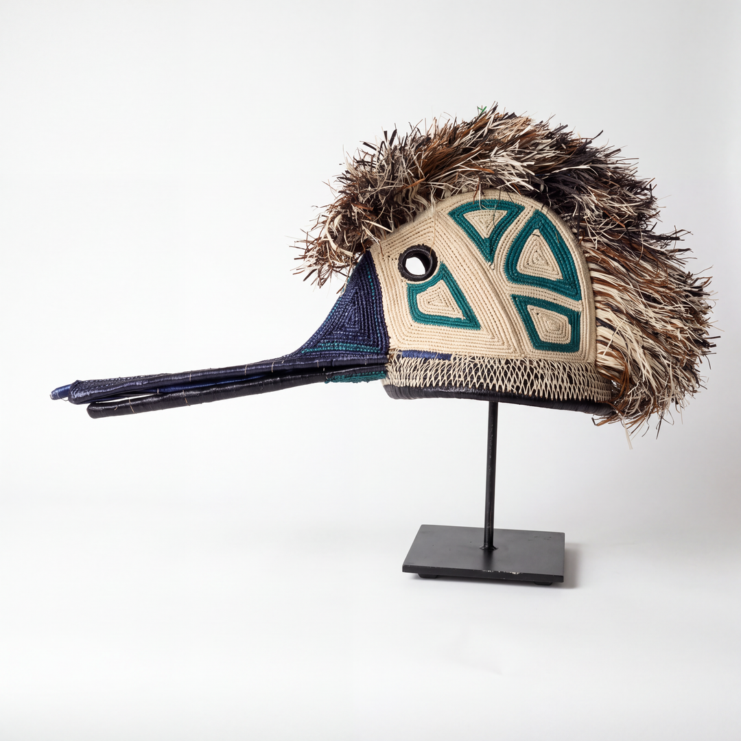 Indigo Hummingbird - Emberá Woven Mask