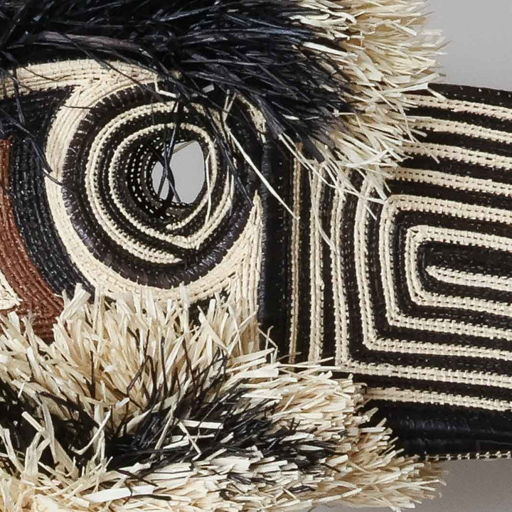 Crested Harpy Eagle - Emberá Woven Mask detail