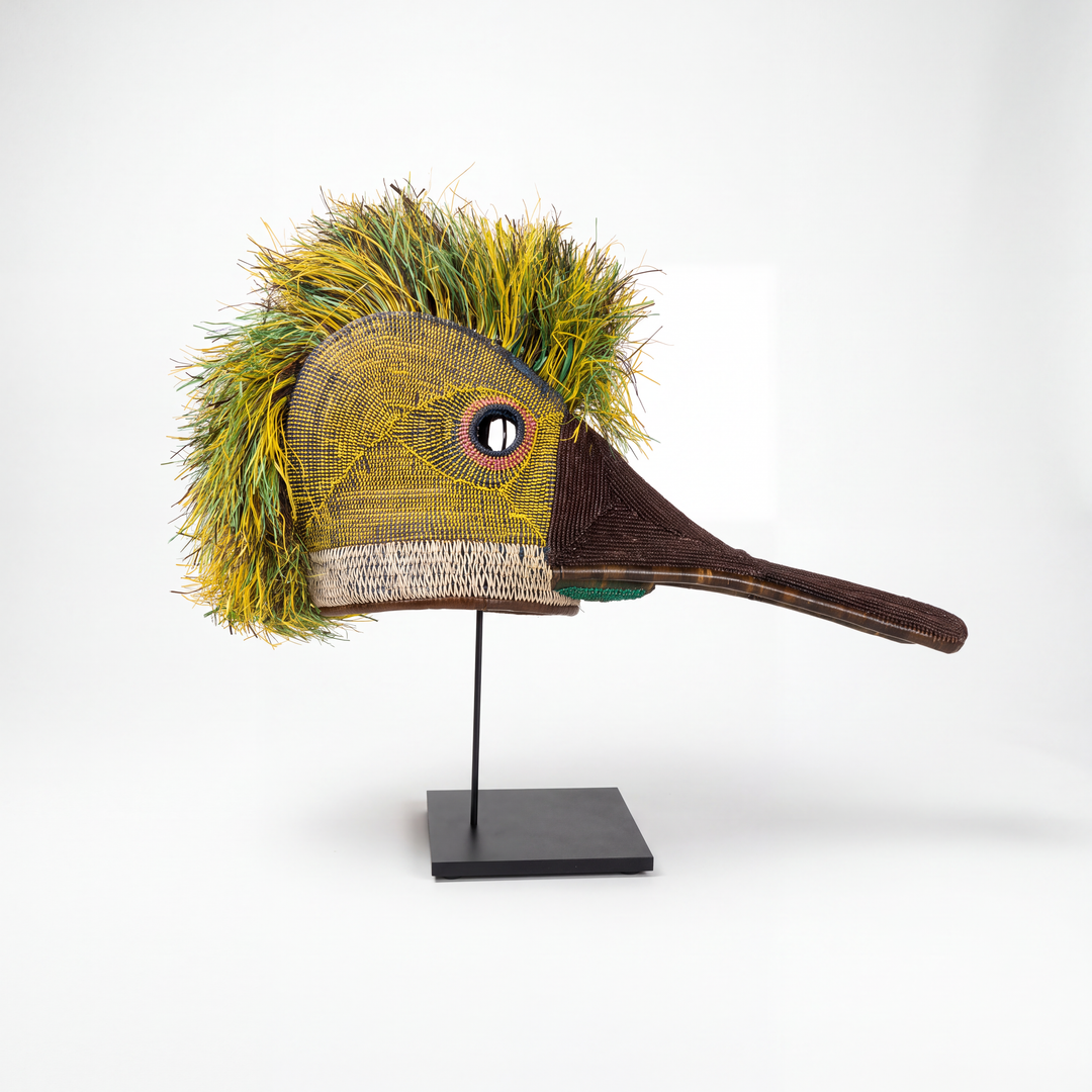 Emerald Hummingbird - Emberá Woven Mask