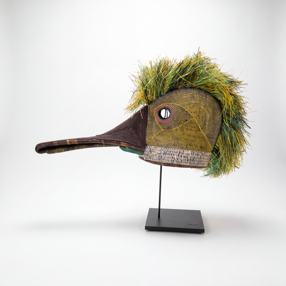 Emerald Hummingbird - Emberá Woven Mask