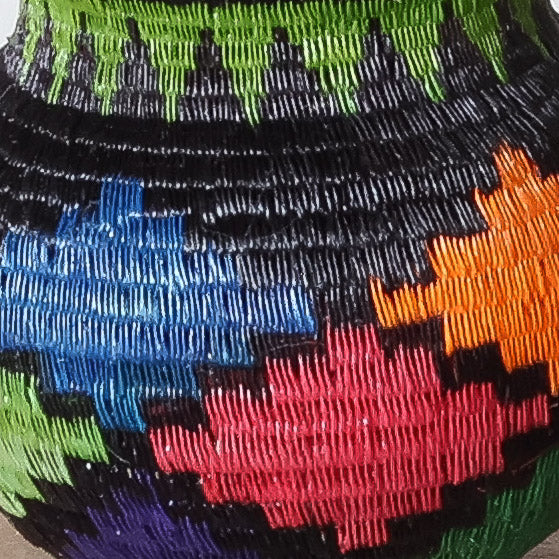 Color Burst - Panama Wounaan Basket detail