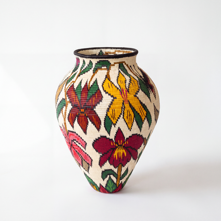 Floral Hummingbird - Panama Wounaan Basket