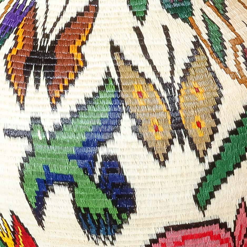Floral Hummingbird - Panama Wounaan Basket detail
