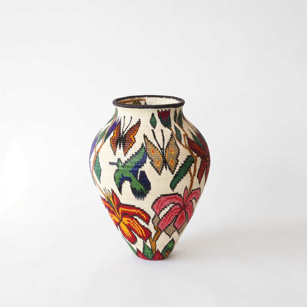 Floral Hummingbird - Panama Wounaan Basket