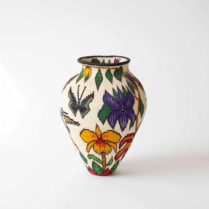Floral Hummingbird - Panama Wounaan Basket