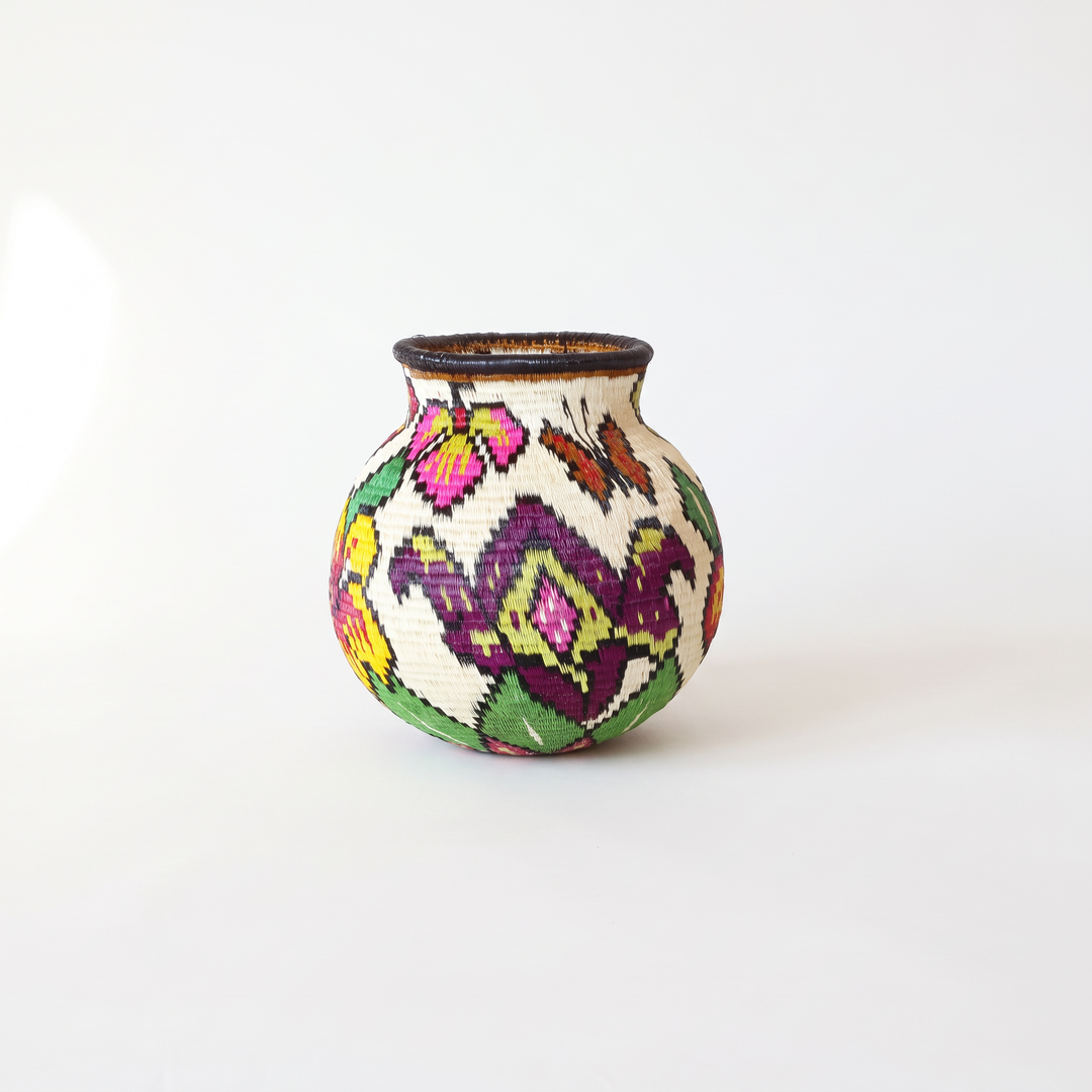 Mini Floral - Panama Wounaan Basket
