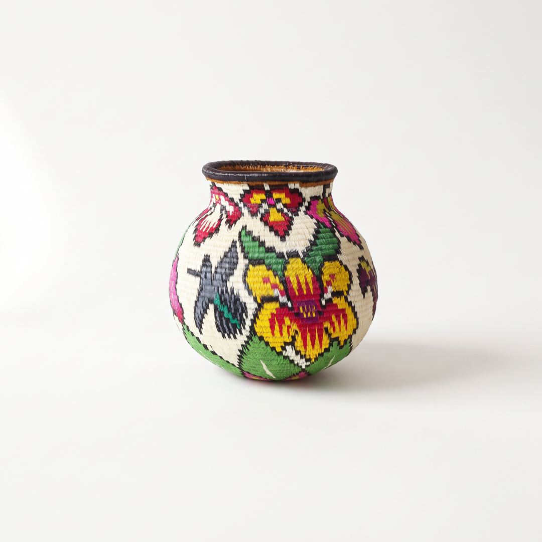 Mini Floral - Panama Wounaan Basket