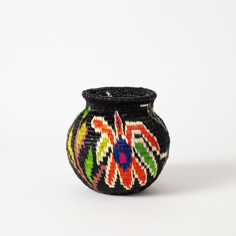 Mini Floral Hummingbird II - Panama Wounaan Basket