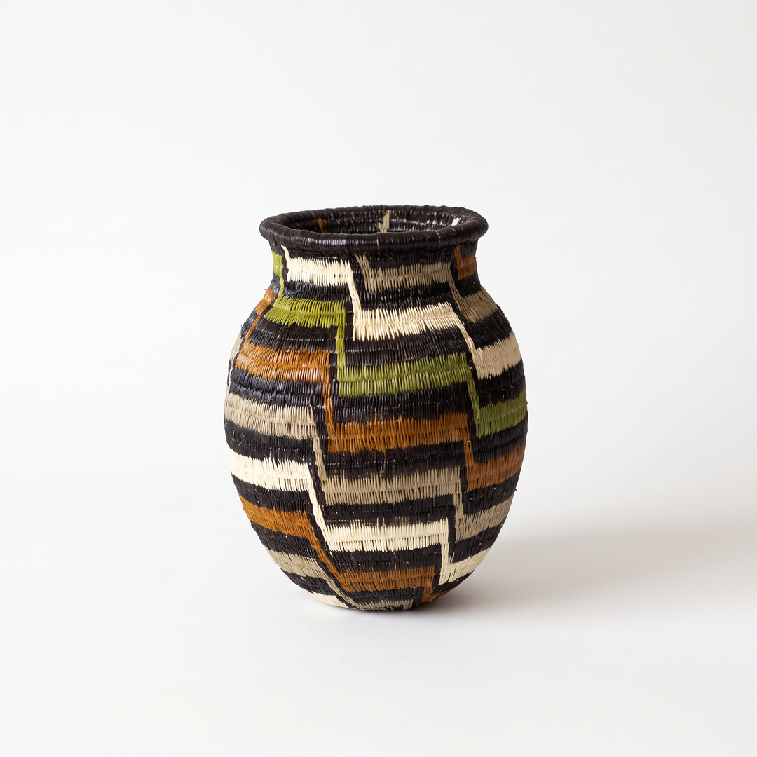 Earth Stripe Mini - Panama Wounaan Basket