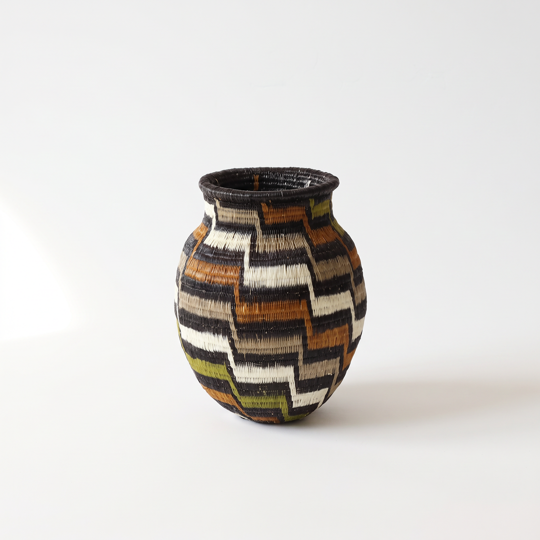 Earth Stripe Mini - Panama Wounaan Basket