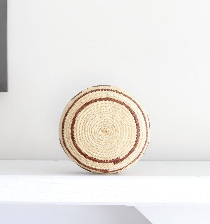 Vintage Brown Butterflies Basket