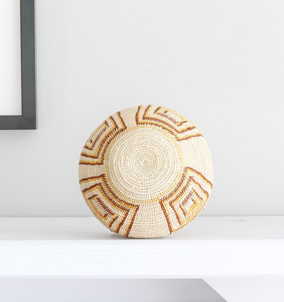 Vintage Golden Woven Basket