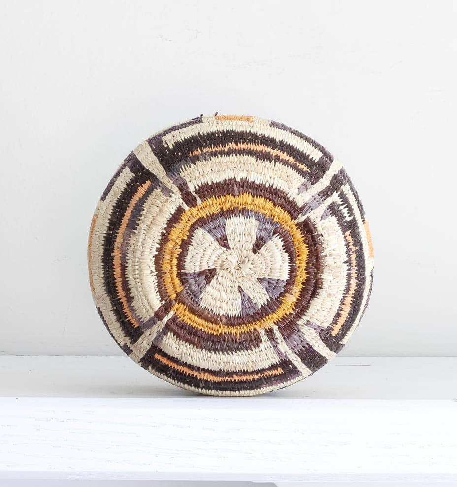 Vintage Orange Woven Basket