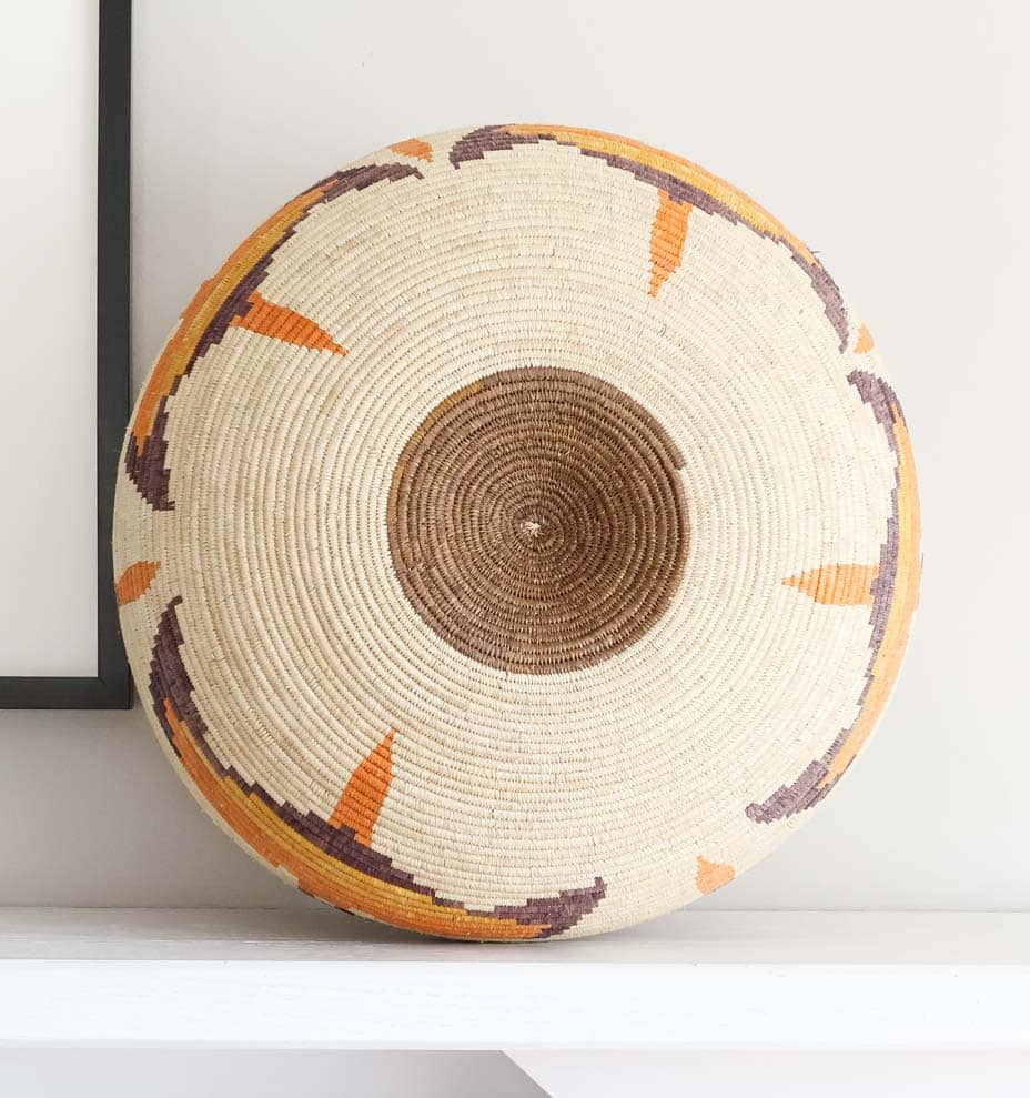 Vintage Macaws Woven Basket