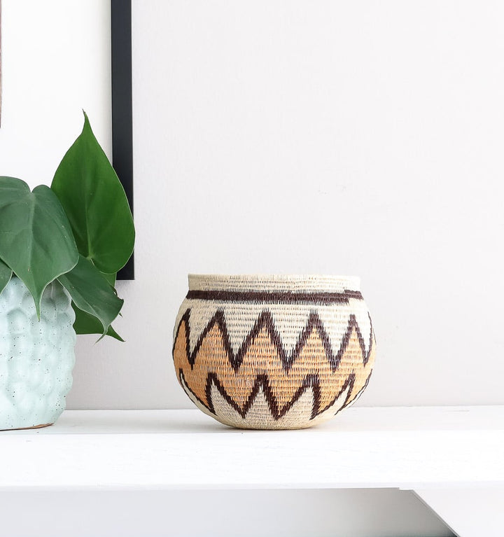 Vintage Jade Woven Basket