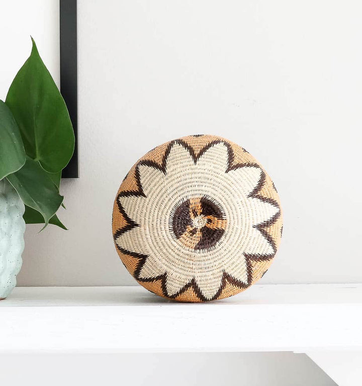 Vintage Jade Woven Basket