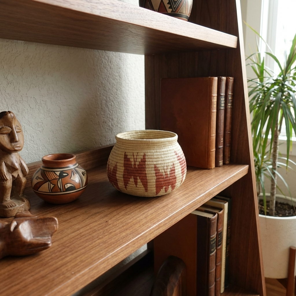 Vintage Sombra Woven Basket