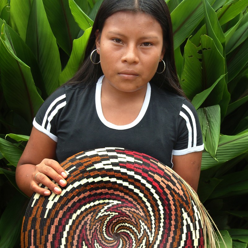 Adelaida Ortiz, the weaver who made this piece